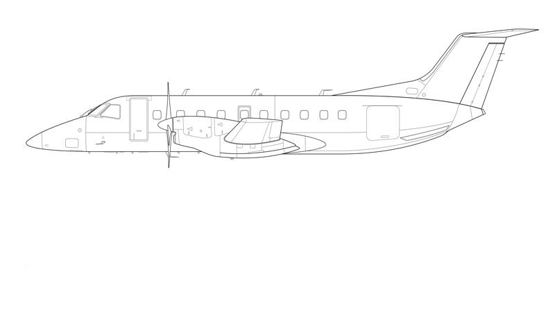 EMB-120_line_drawing EMB-120_line_drawing