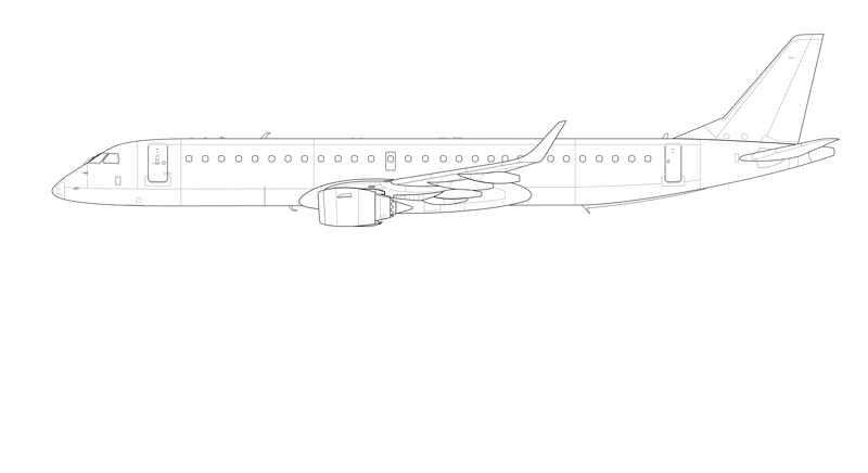 ERJ-195_line_drawing ERJ-195_line_drawing